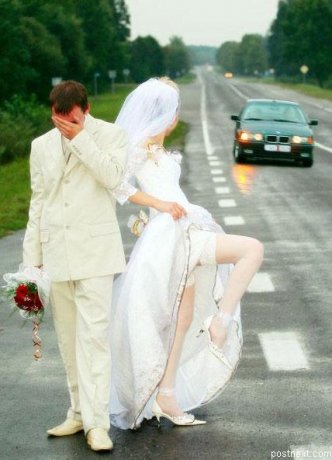 Непристойные свадебные фотки